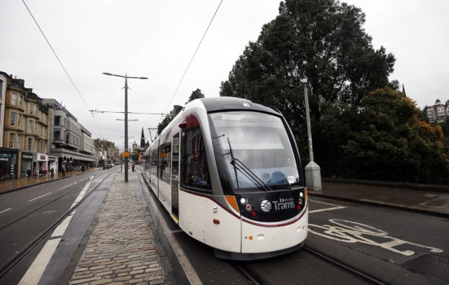 A tram on Princes Street in Edinburgh (Danny Lawson/PA)