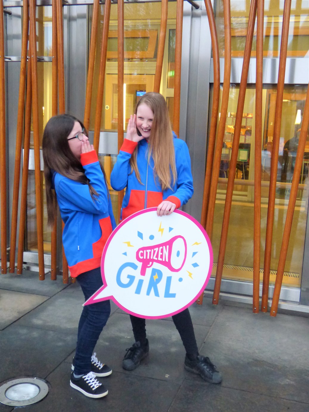 Guides from Girlguiding Scotland spread the word about Citizen Girl (Girlguiding Scotland/PA)