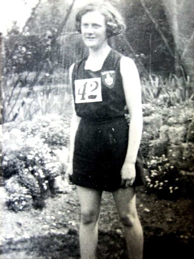 Catherine Palmer in her university running uniform