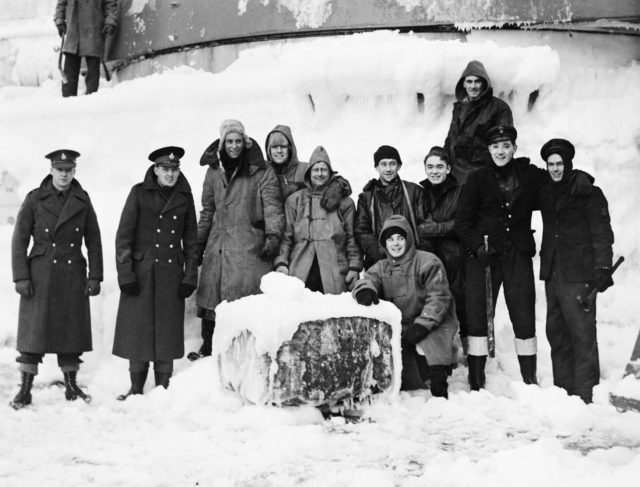 The ship's crew encountered heavy ice conditions during the Arctic convoys (IWM/PA)