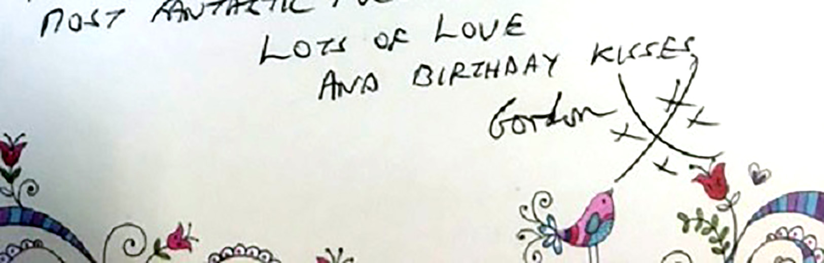 An example of one of the cards sent by 'Gordon' to the woman in the Bristol area (Avon and Somerset Police/PA)
