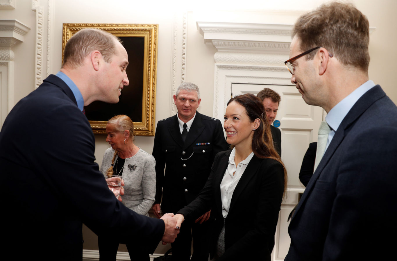 The Duke of Cambridge greets guests at the event (Adrian Dennis/PA)