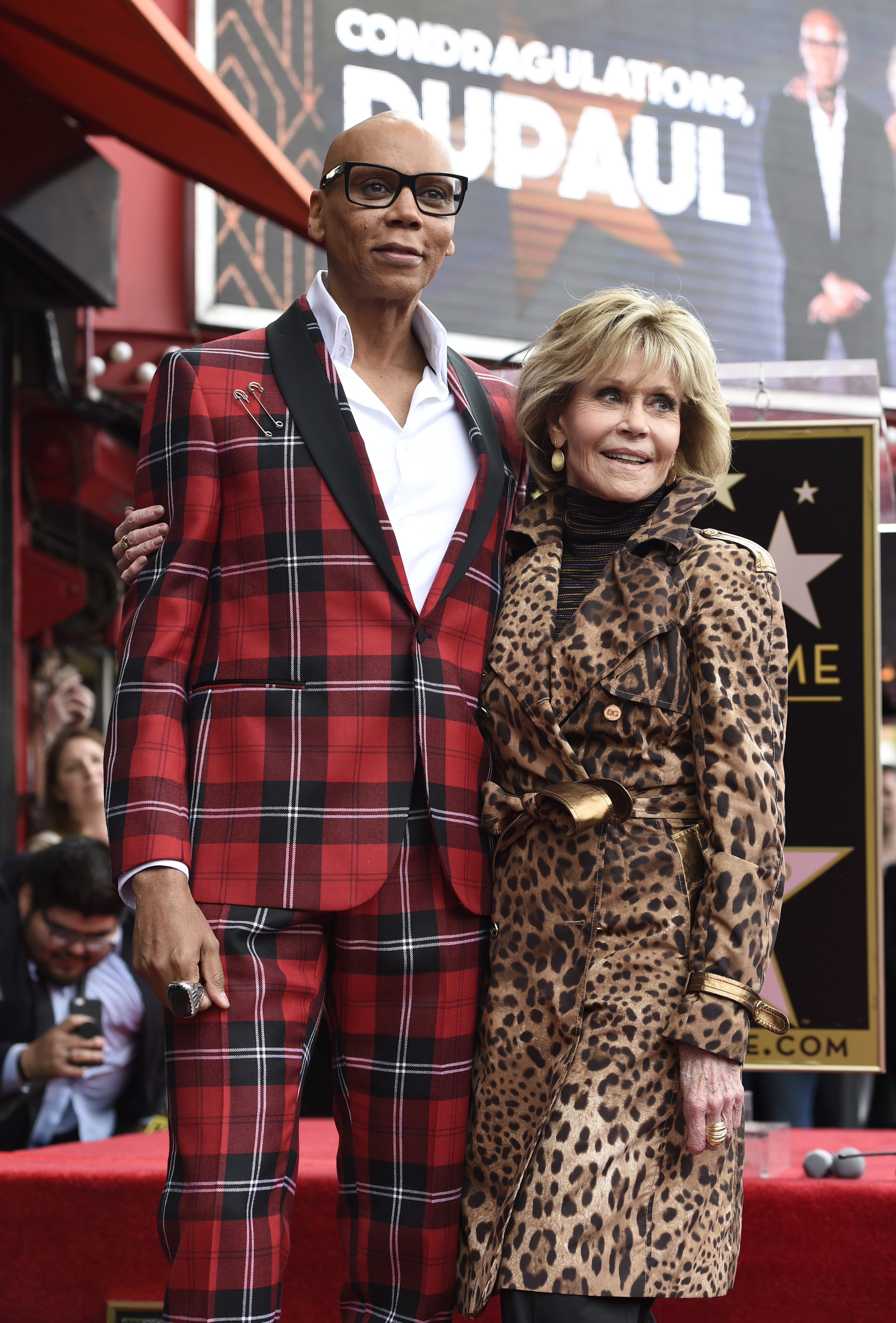 RuPaul with Jane Fonda (Chris Pizzello/AP)