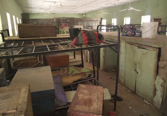 Luggage belonging to the kidnapped girls left in the dormitory of the Government Girls Science and Technical College in Dapchi (Jossy Ola/AP)