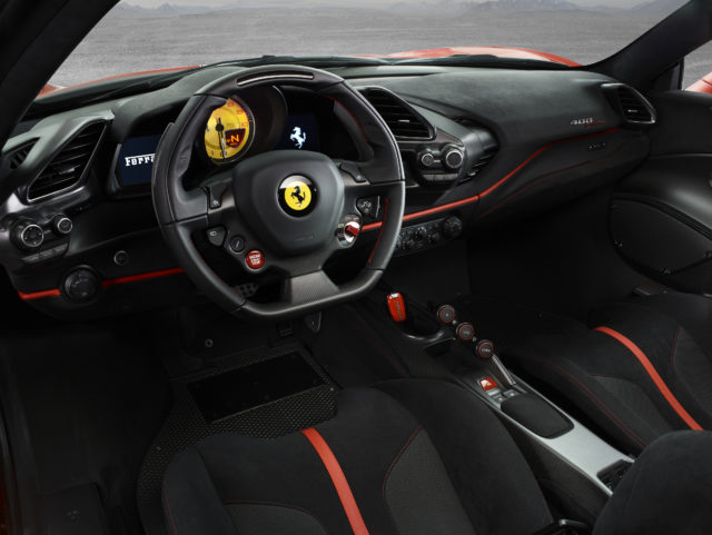 The interior of the 488 has been stripped of many features