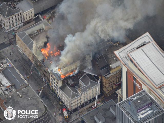 Pictures from a police helicopter showed the extent of the damage (Police Scotland/PA)