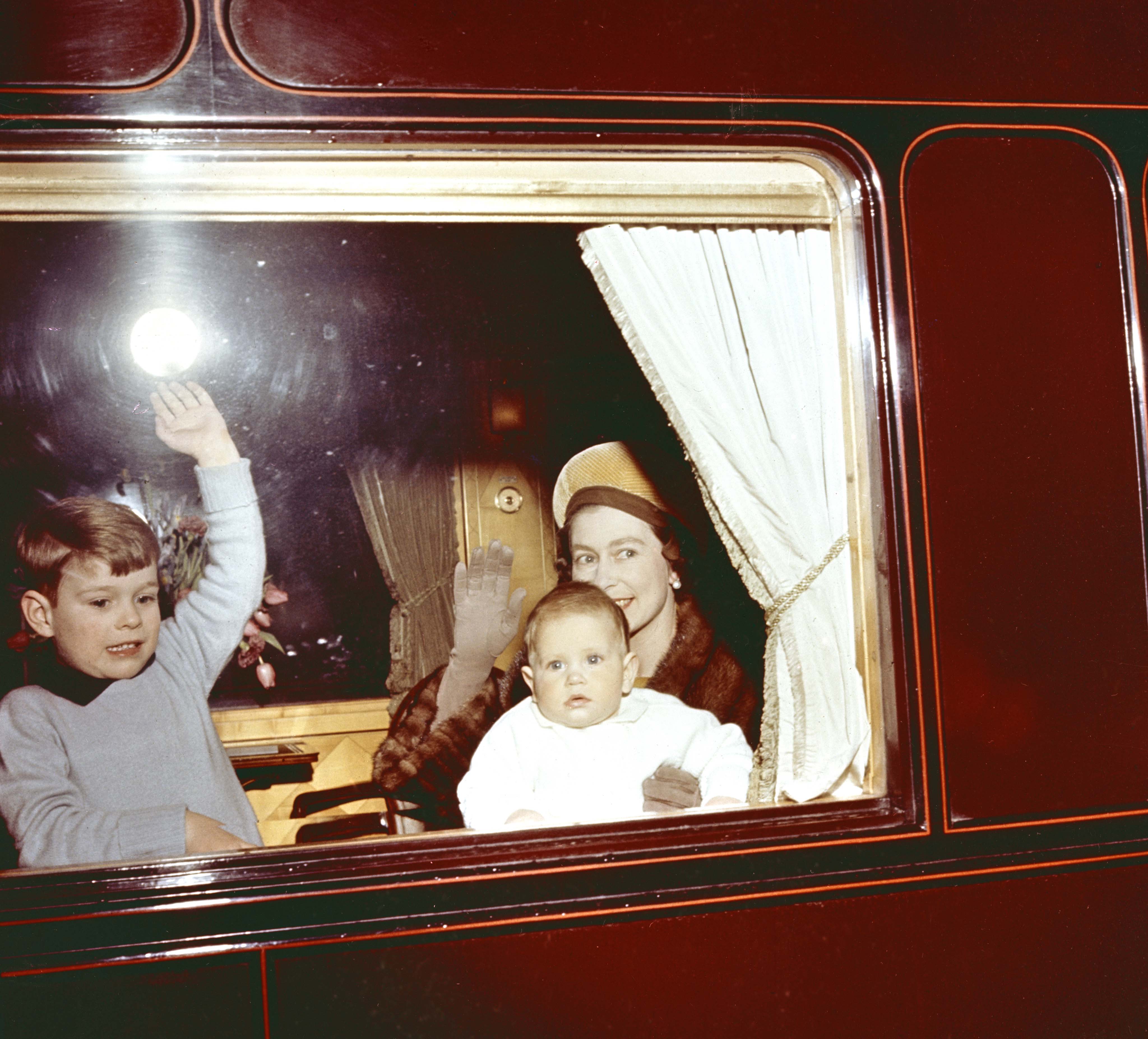 Baby Prince Edward with Queen Elizabeth and Prince Andrew in 1964 (PA)