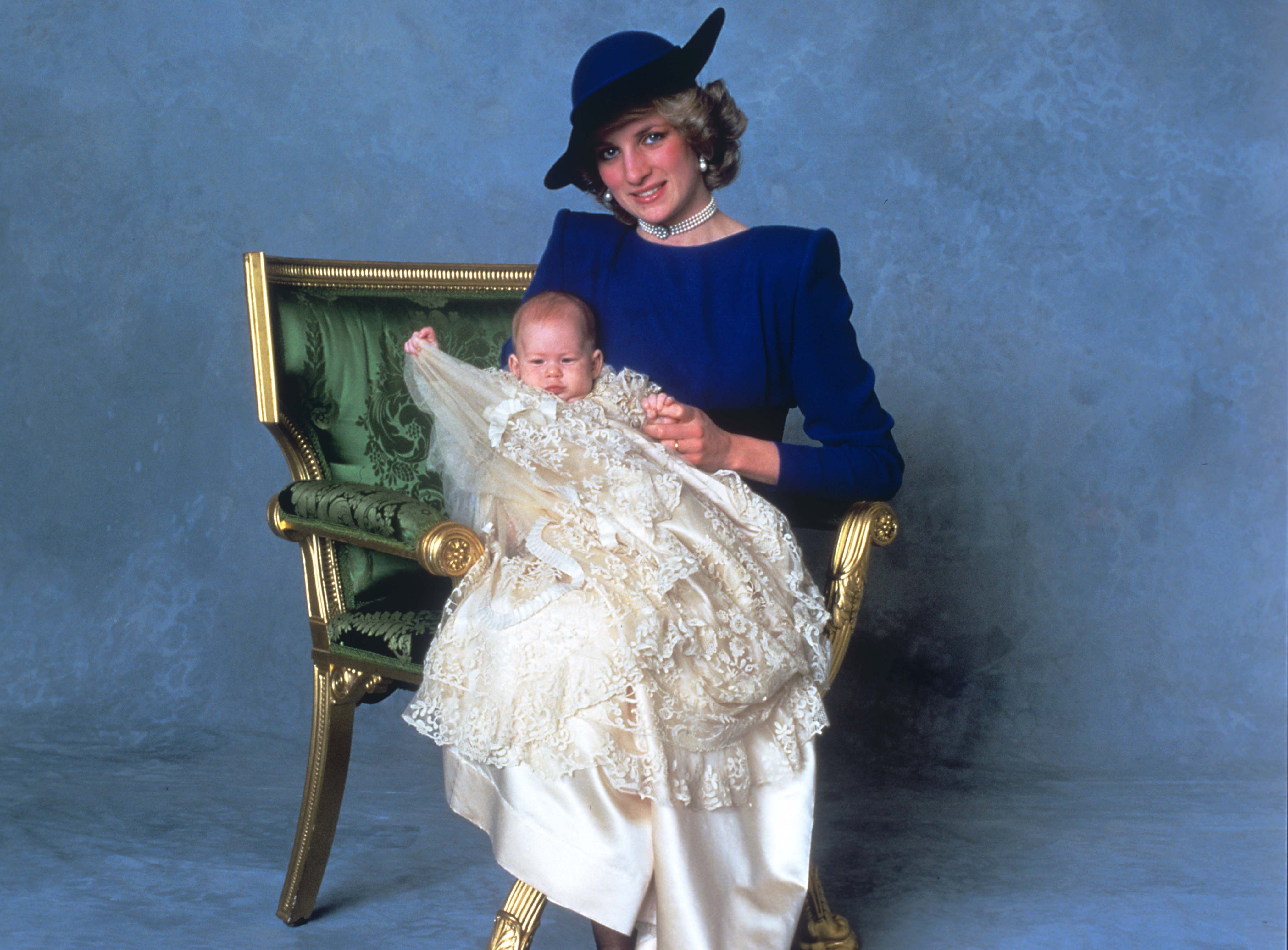 Three-month-old Prince Harry with Princess Diana (PA)