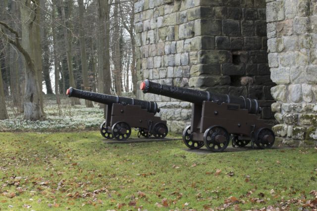 Cannons at Etal Castle, Northumberland need repairs (John Millard/English Heritage/PA)