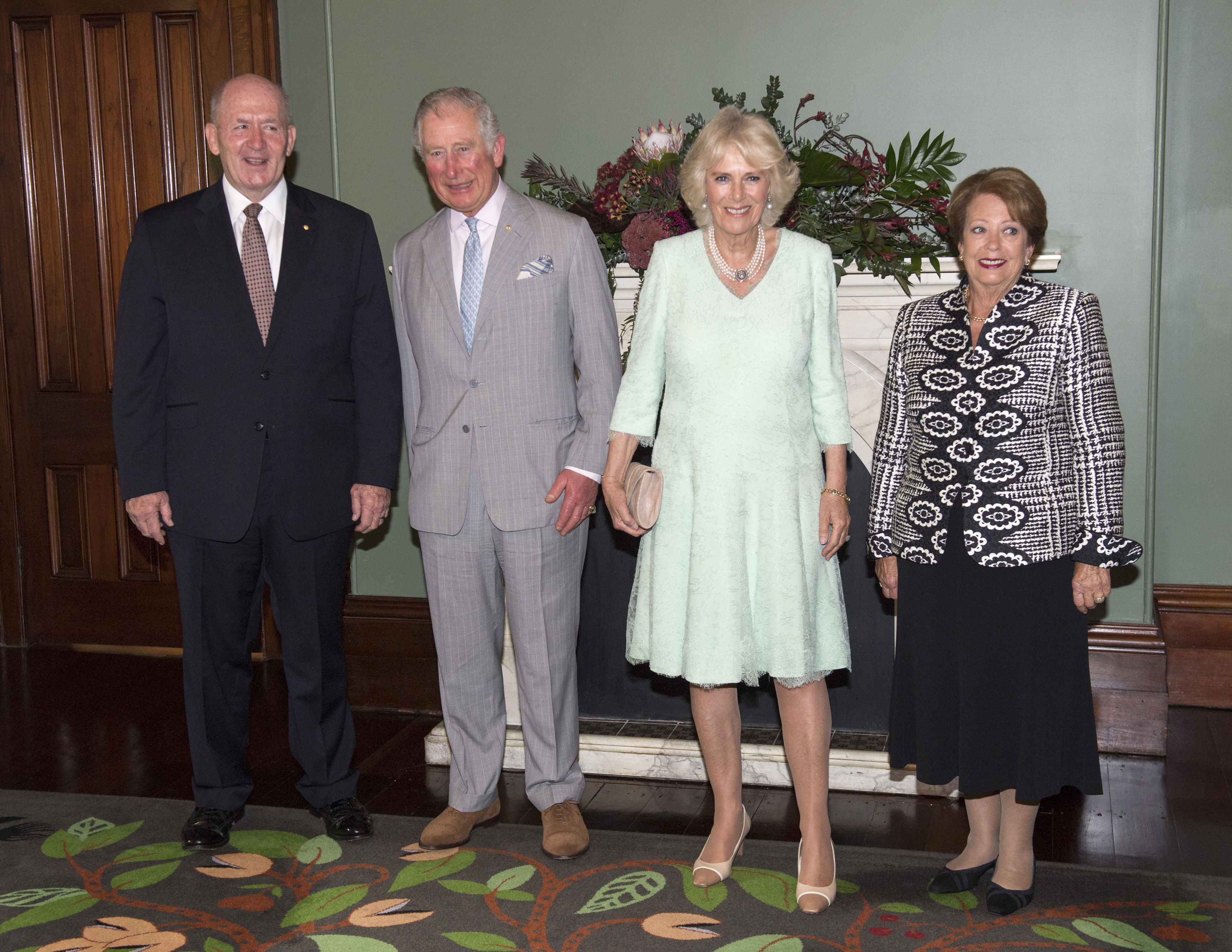 The royals meet Governor General Sir Peter Cosgrove and Lady Cosgrove (Arthur Edwards/The Sun/PA Wire)