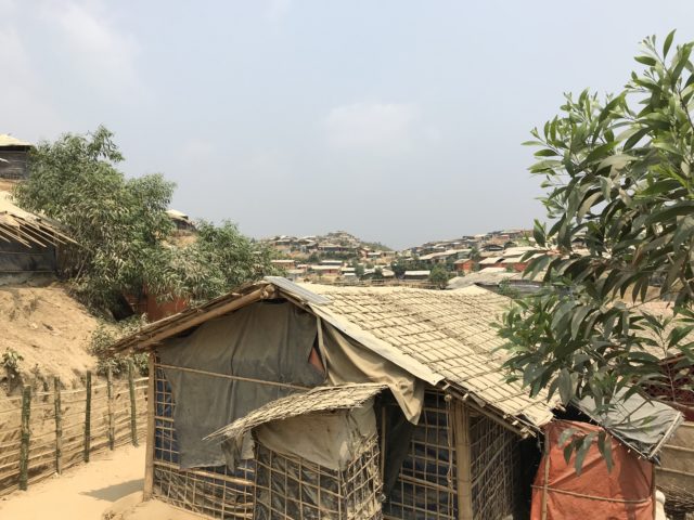 A tent in Kerantoli refugee camp, Cox's Bazar (Federica de Caria/ PA)