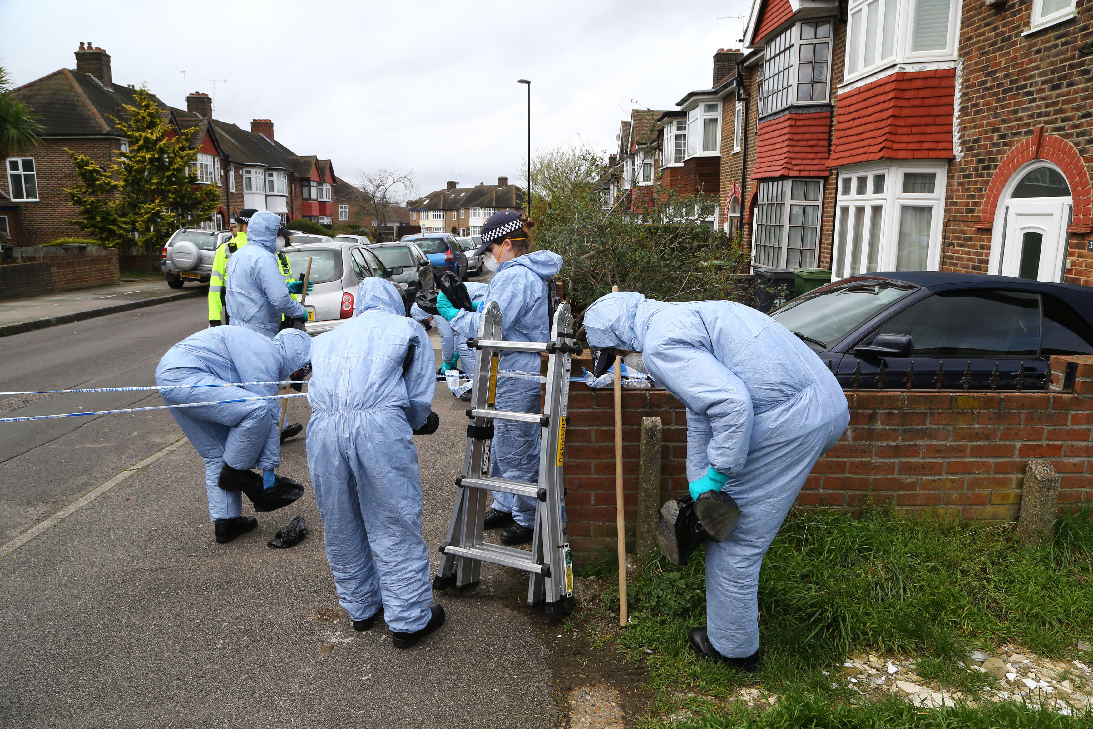 Forensic officers in South Park Crescent, Hither Green (Gareth Fuller/PA)