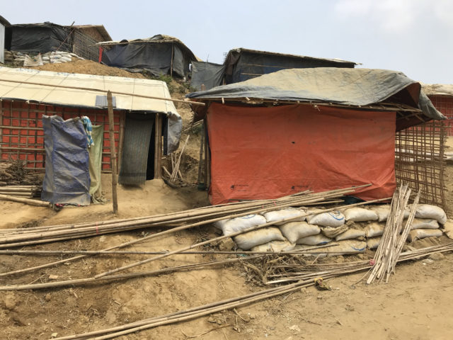 On the right is Selim’s tent where he lives with his sister and grandmother (Federica de Caria/PA)