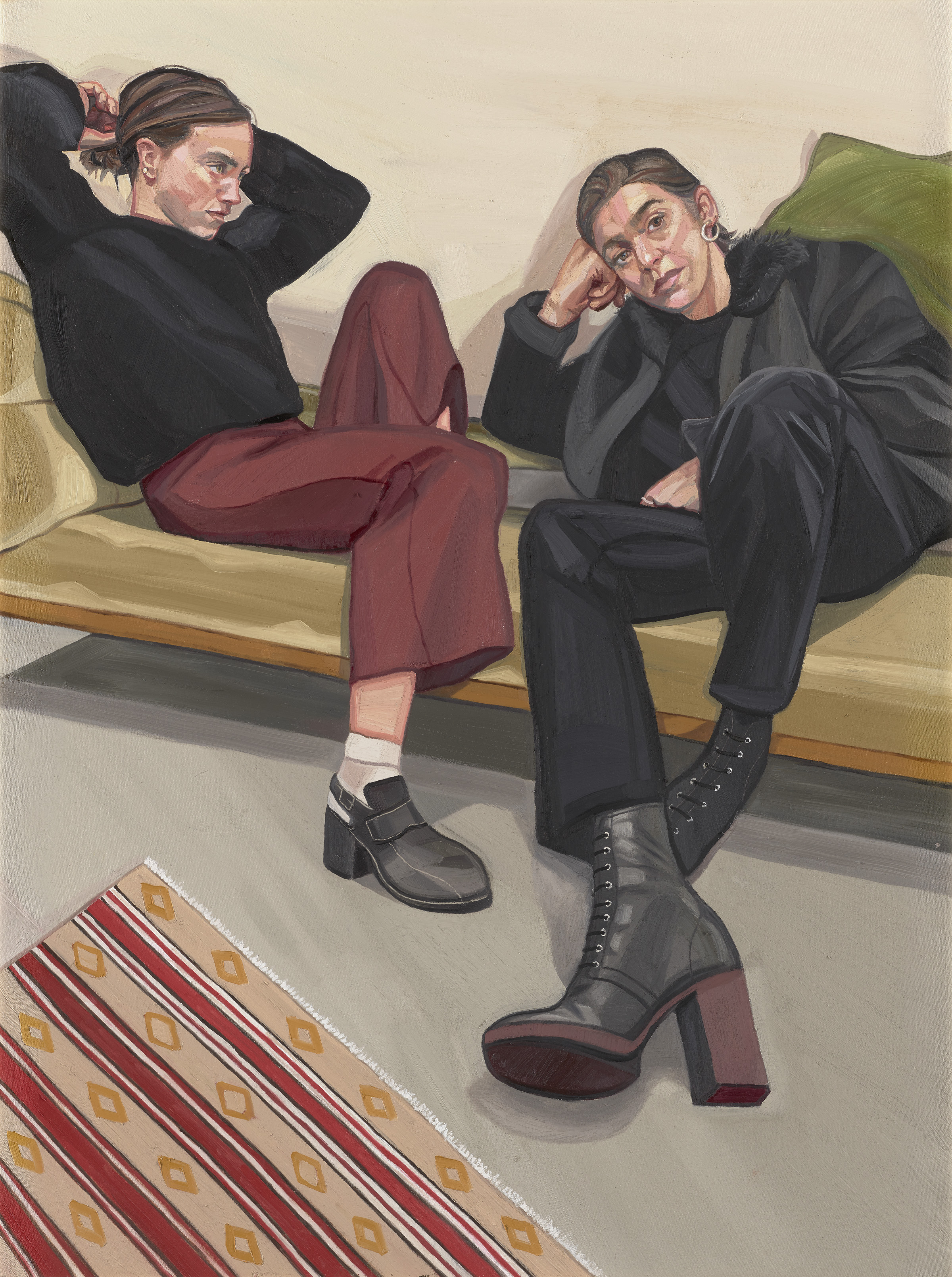 A Portrait Of Two Female Painters by Ania Hobson (Ania Hobson)