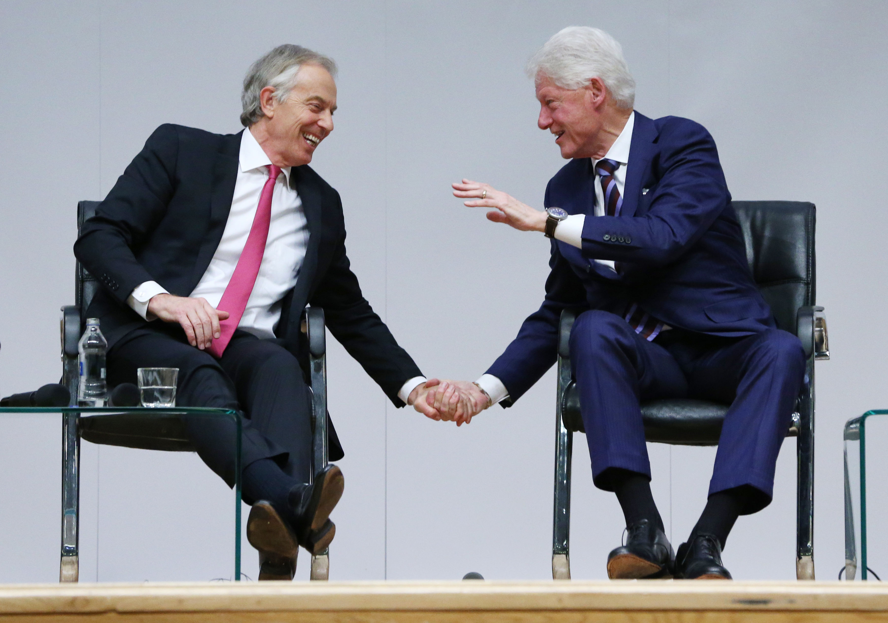 Tony Blair and Bill Clinton played key roles in the Good Friday Agreement (Brian Lawless/PA)