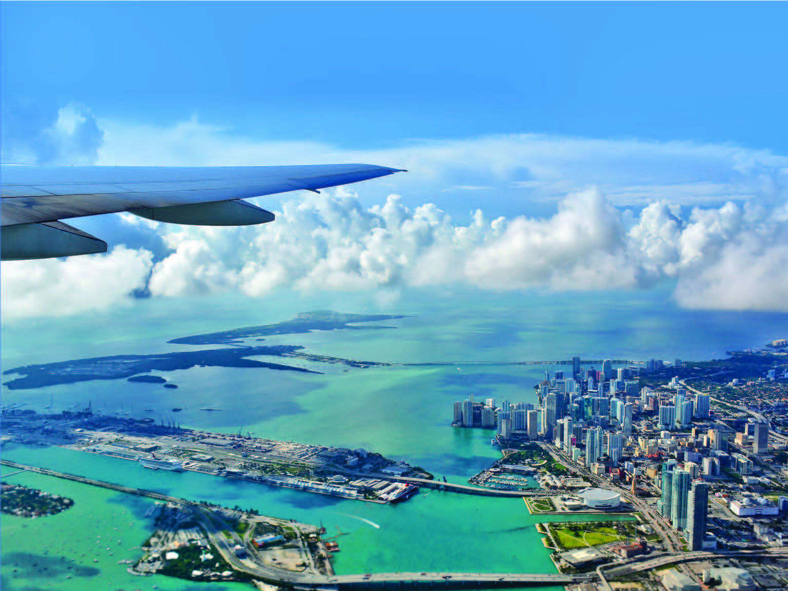 Landing at Miami airport