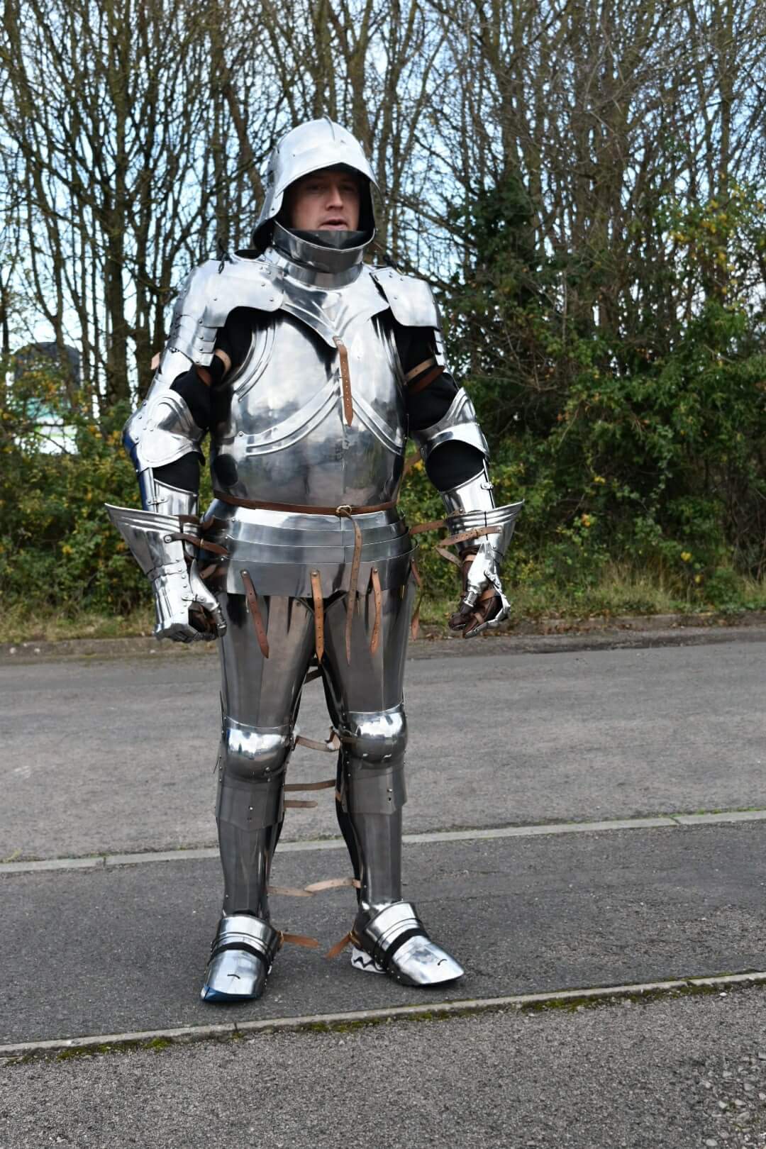 Army sergeant Paul Beddows, 33, will take on the Virgin Money London Marathon in a suit of armour. He is fundraising for Armed Forces charity SSAFA. (SSAFA/ PA)