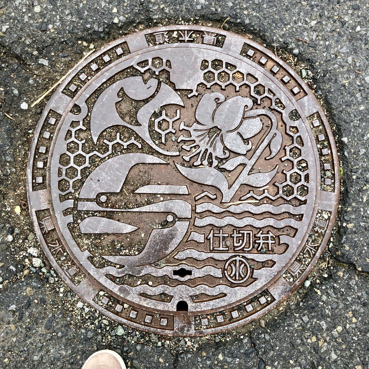 A manhole cover from Hakone