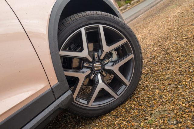 Large alloy wheels help give the Arona more presence