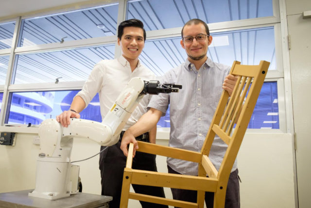 NTU Singapore's robotic arms.