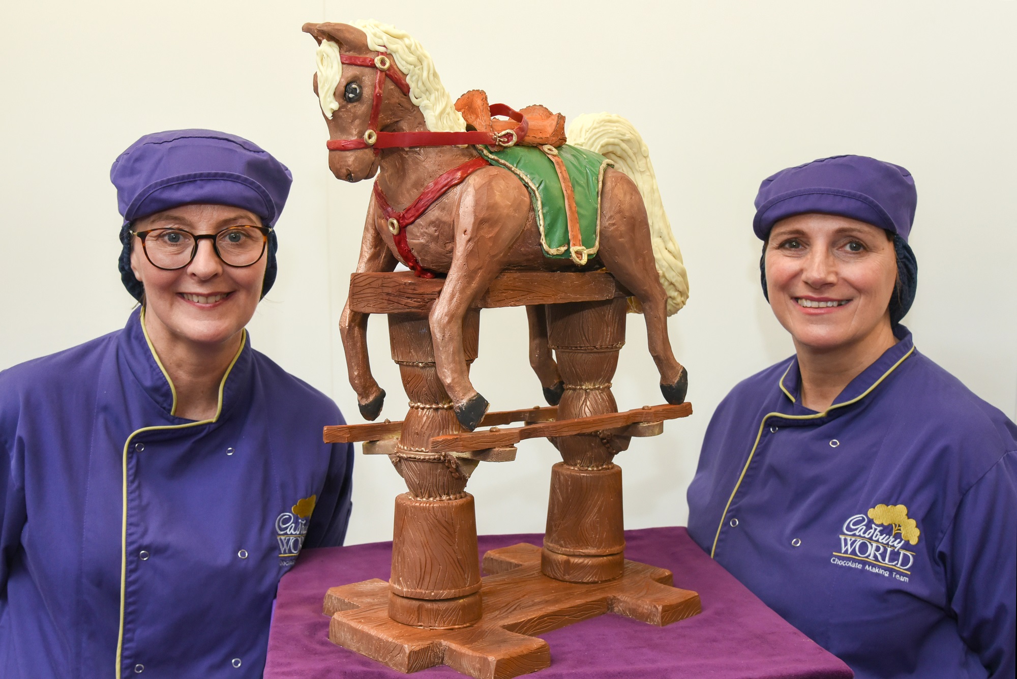 A chocolate rocking horse made for the arrival of the third baby for the Duke and Duchess of Cambridge (Cadbury's/PA)