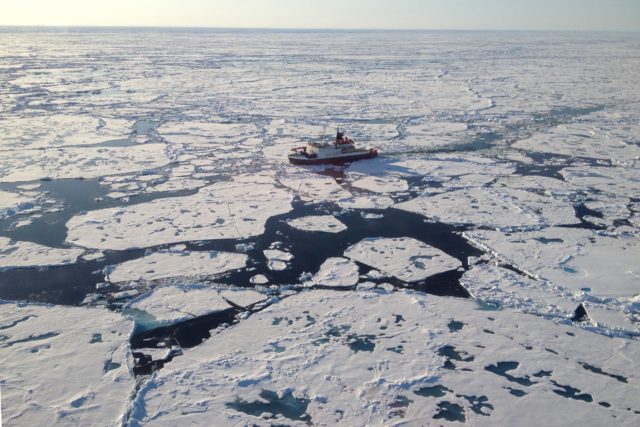 Samples of ice were taken on three expeditions in 2014 and 2015 (Alfred Wegener Institute/ R.Stein/PA)