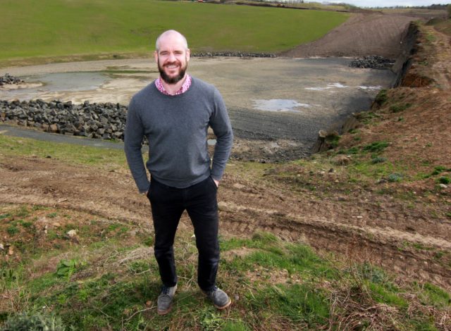 Andy Hadden in Craigpark Quarry as it looks currently (Tartan Leisure Ltd/PA)