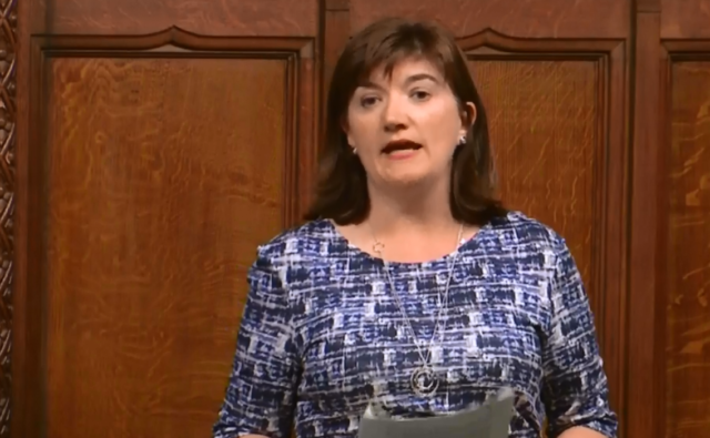 Conservative former cabinet minister Nicky Morgan addresses the <a href=