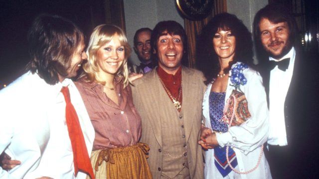 Abba with Keith Moon (Richard Young/REX/Shutterstock)