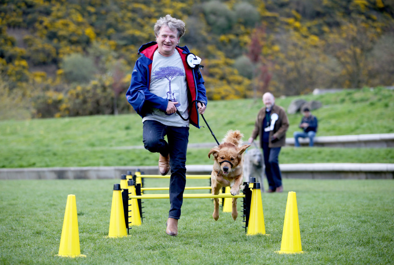 David Torrance MSP and his dog Buster (Jane Barlow/PA)