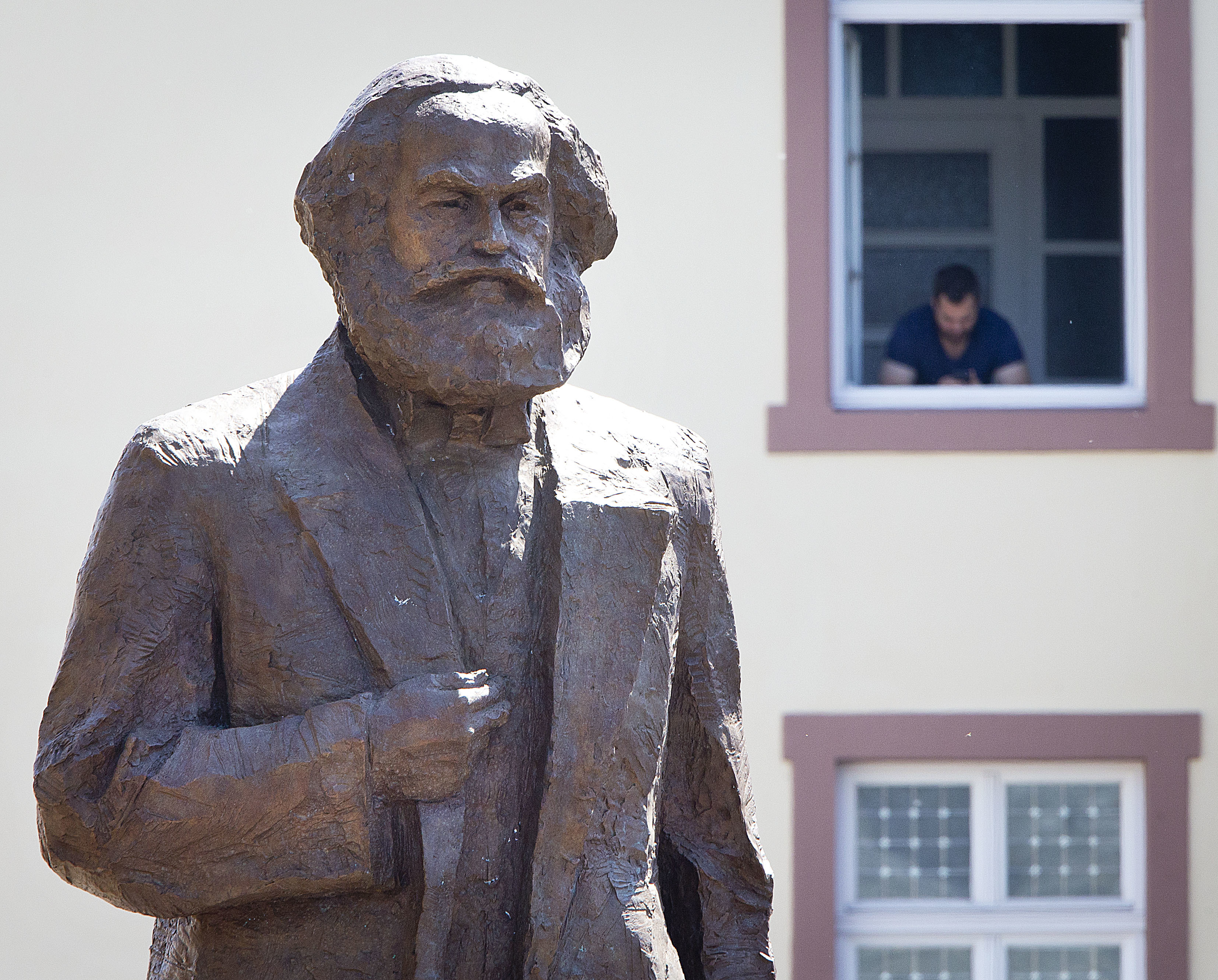The bronze statue of Karl Marx in Trier, Germany (Michael Probst/AP)
