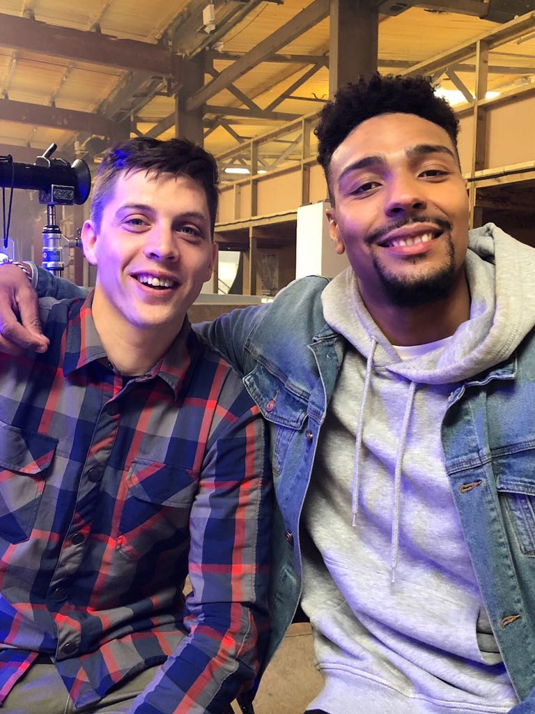 Scott Hamlin with Revolution presenter Jordan Banjo 