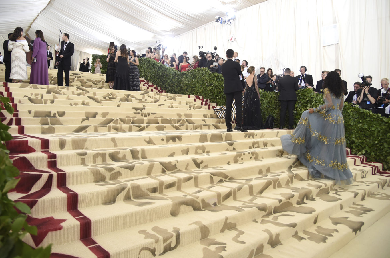 Media appear on the carpet before The Metropolitan Museum of Art's Costume Institute benefit gala (Evan Agostini/Invision/AP)