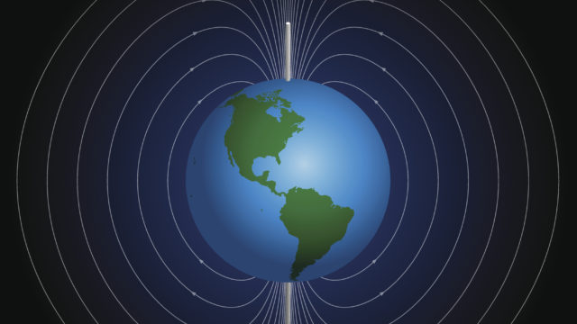 Earth magnetic field.