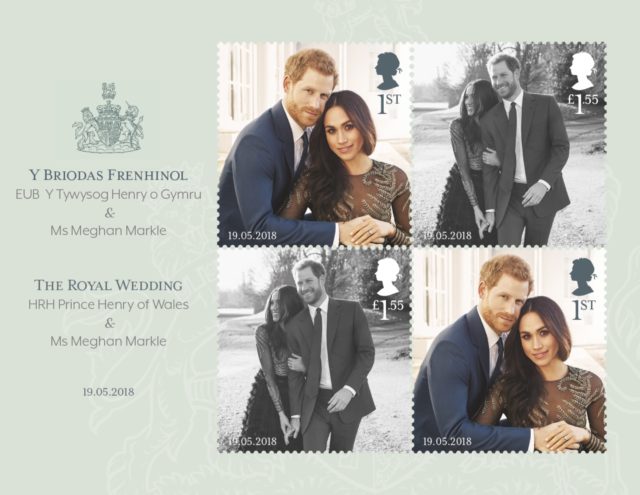 The set of four royal wedding stamps (Royal Mail/PA)