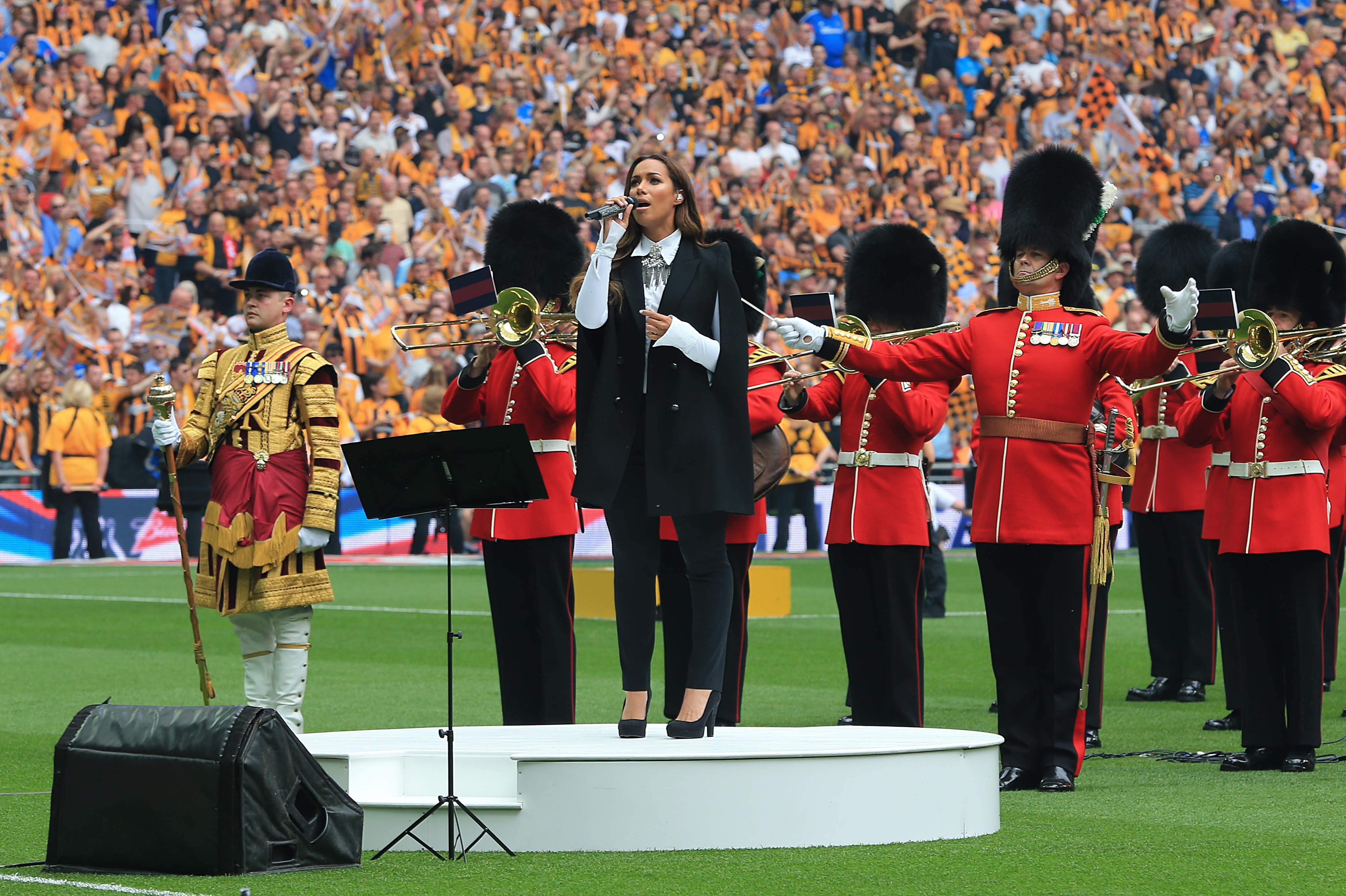 Leona Lewis sings ahead of the 2014 FA Cup final