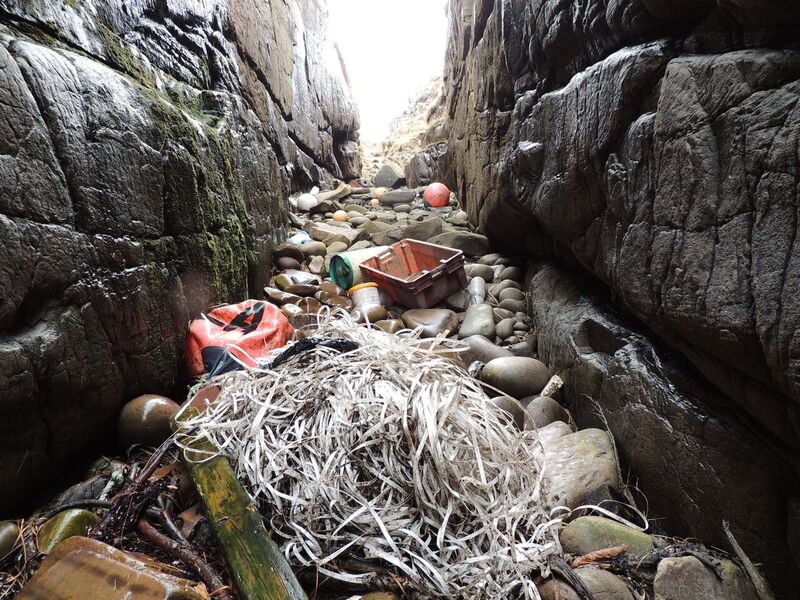 Some of the rubbish which has washed up on Rum (SNH)