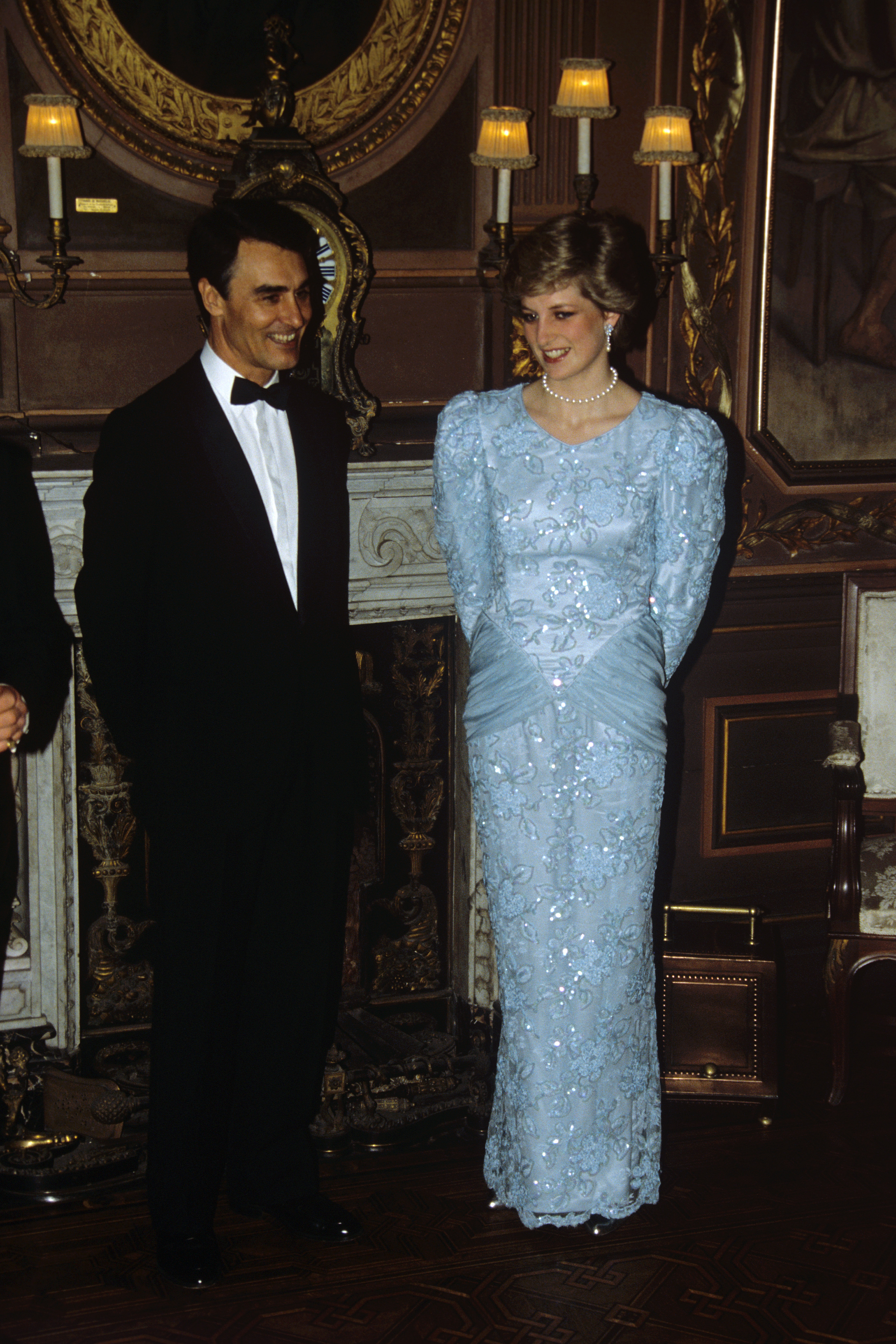 Diana, Princess of Wales at a banquet in 1987