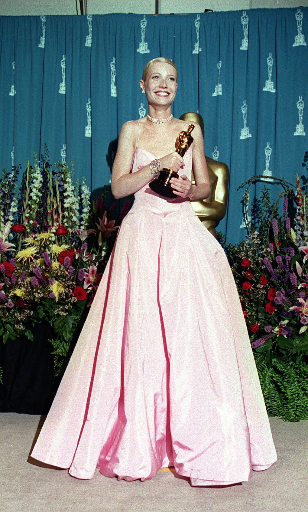 American actress Gwyneth Paltrow with her Oscar for Best Actress in 1999 