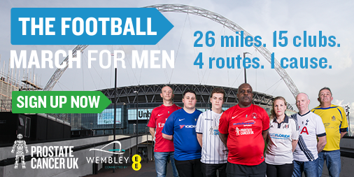 Prostate Cancer UK’s Football March for Men takes place on Sunday July 22. (Prostate Cancer UK Handout)