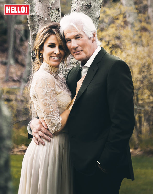 Richard Gere and Alejandra Silva on their wedding day in April. (HELLO!)