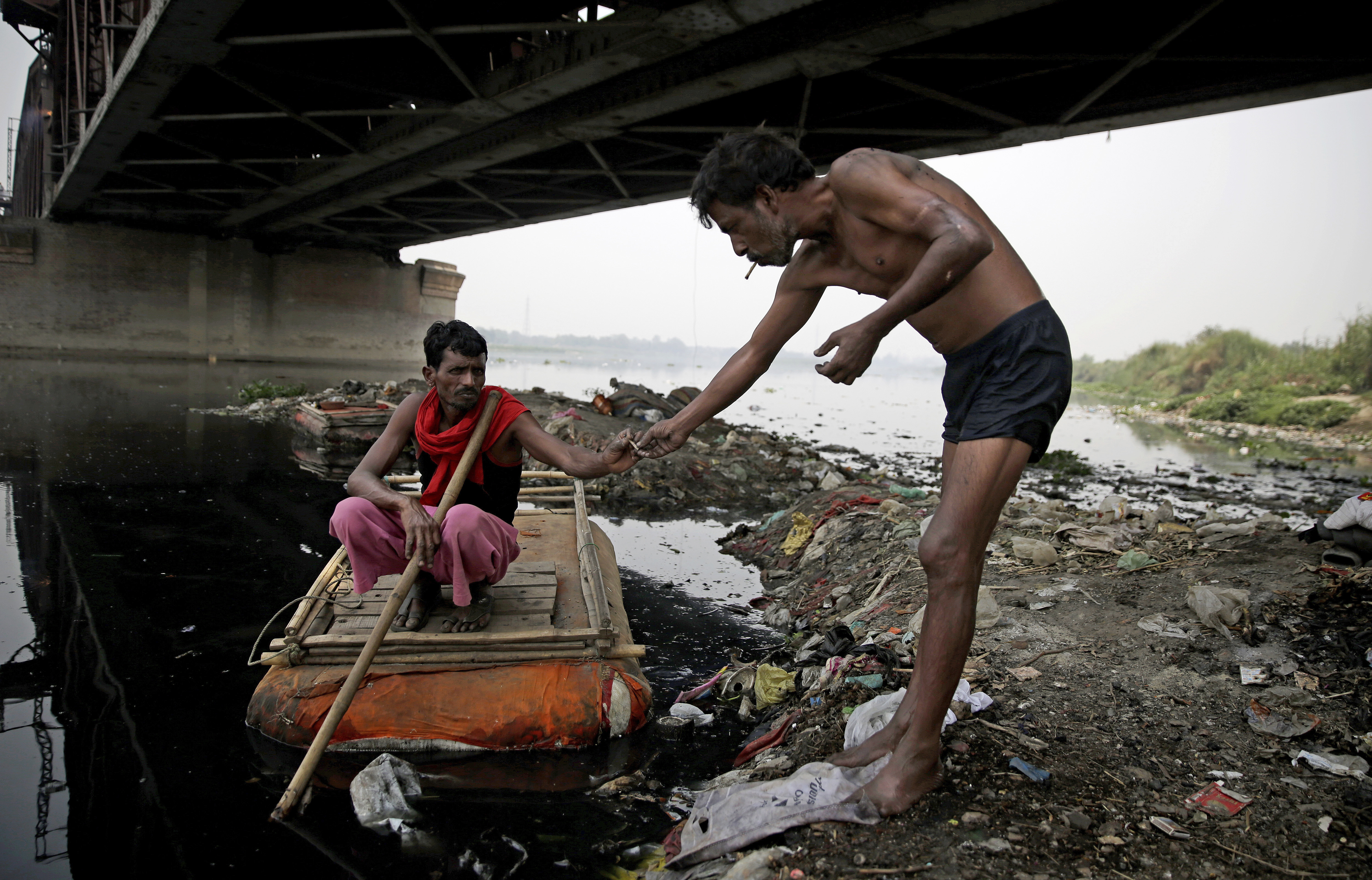 Indian Ram Nath, who makes a living from recycling rubbish