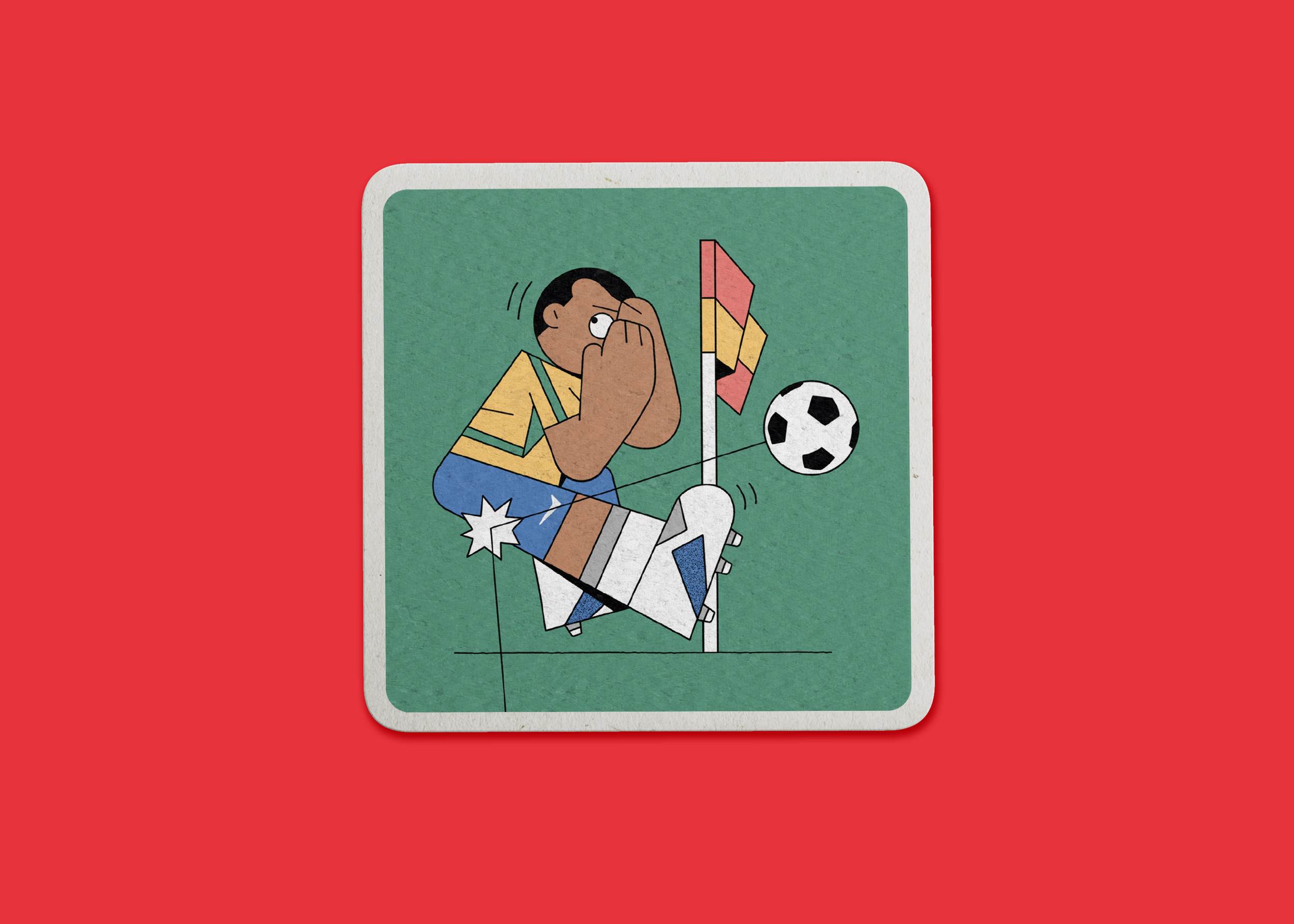 A World Cup-themed coaster