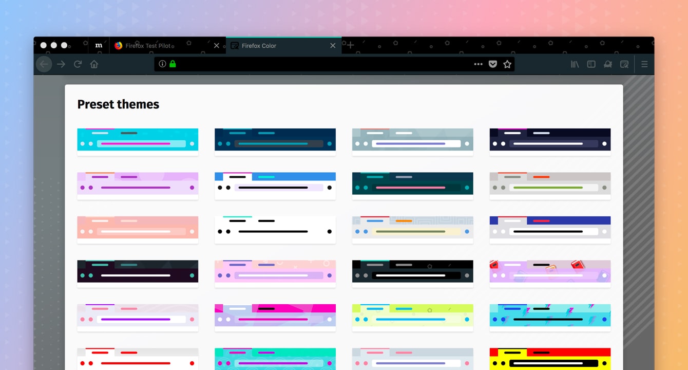 mozilla firefox theme colored tabs