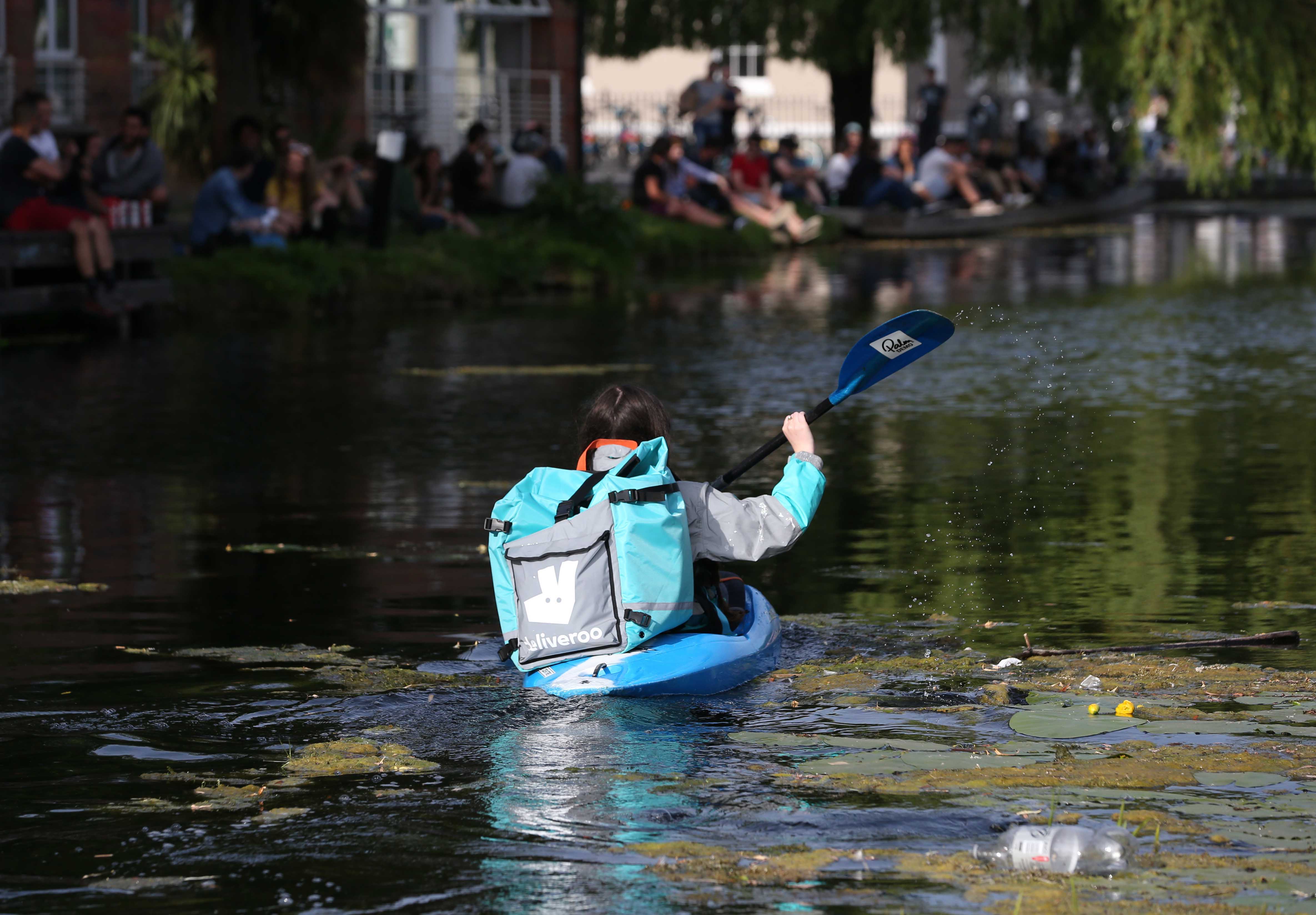 Deliveroo made deliveries via canoe