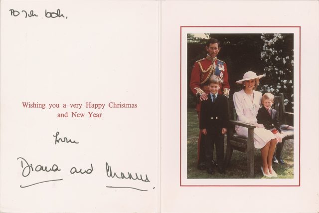 A Christmas card from Prince Charles and Diana, Princess Of WalesA Christmas card from Prince Charles and Diana, Princess Of Wales