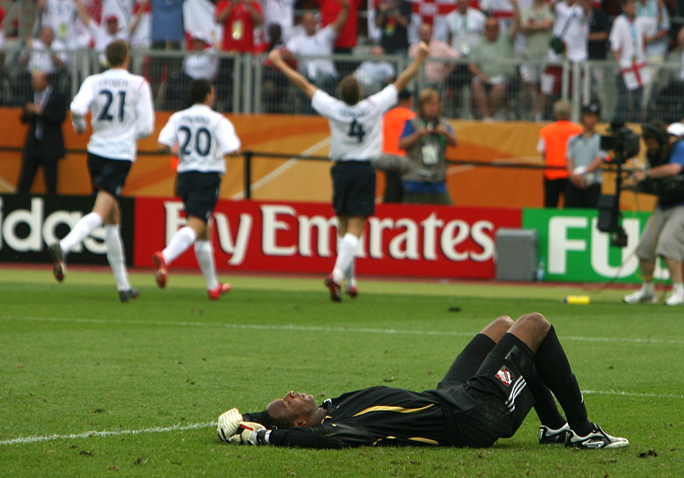 Trinidad and Tobago goalkeeper Shaka Hislop after England's Steven Gerrard scored