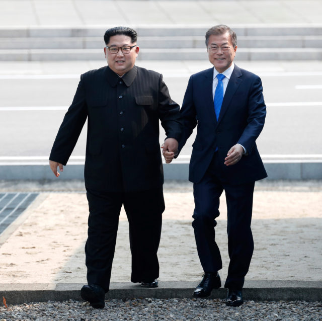 Kim Jong Un and Moon Jae-in