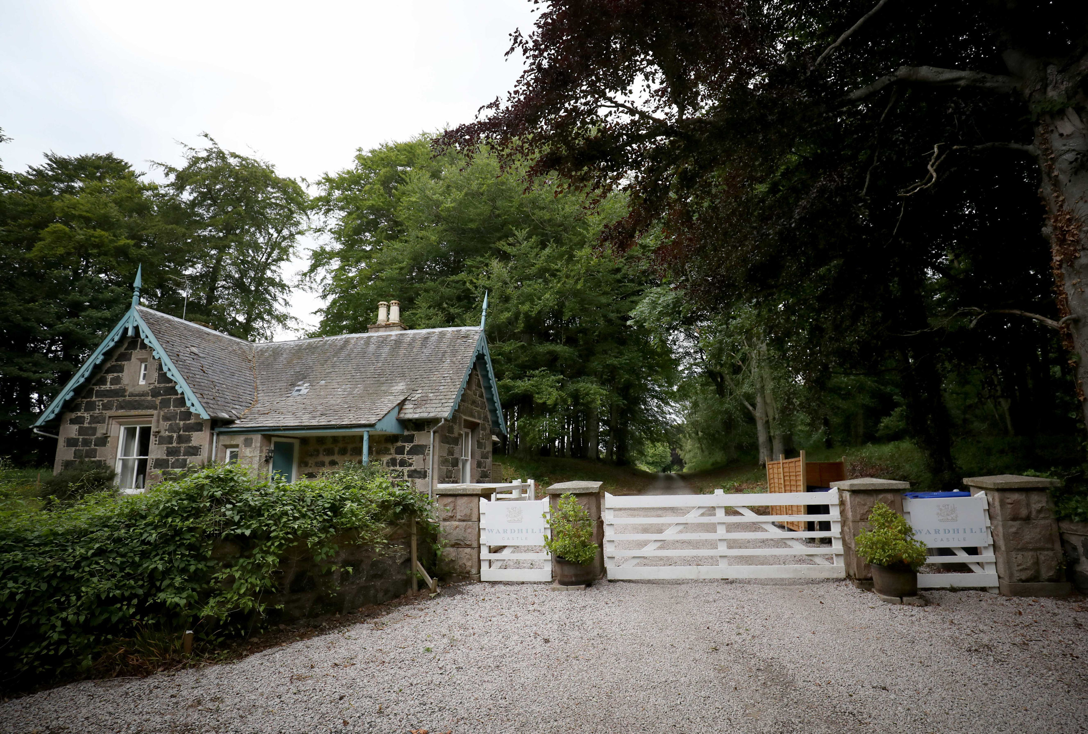 The main entrance to Wardhill Castle in Aberdeenshire (Jane Barlow/PA)