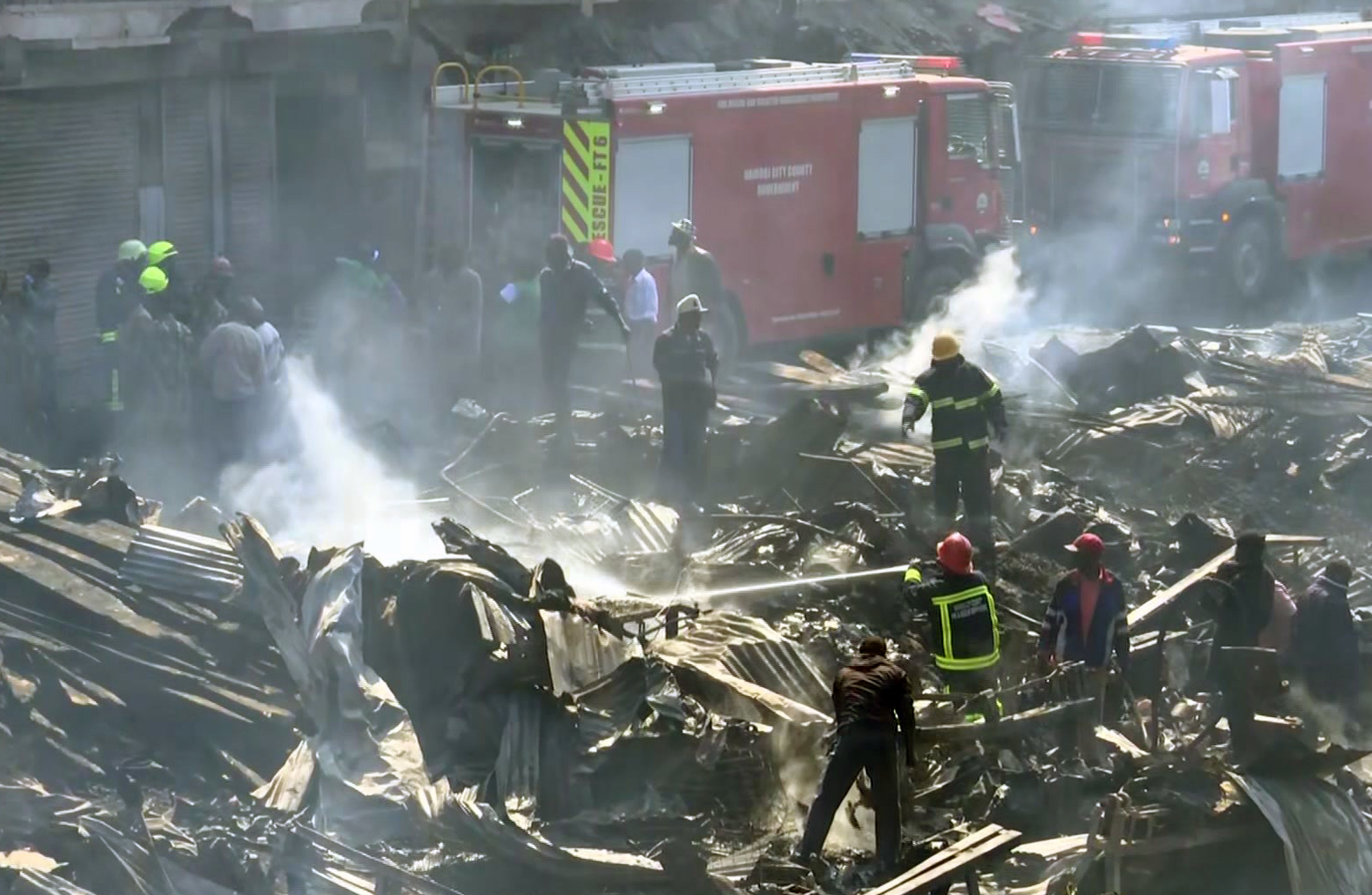 Deadly Fire Sweeps Through Kenyan Market 